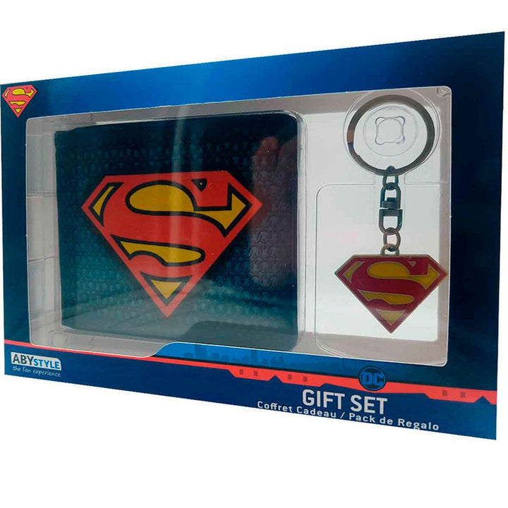 Abystyle Set Cartera Y Llavero Superman