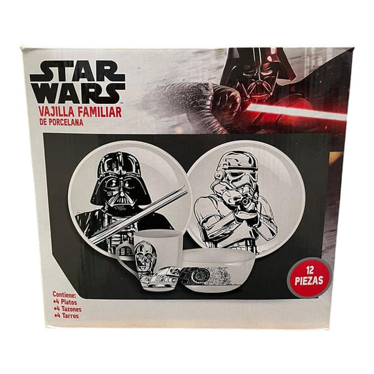New Arrival Siglo 21 Vajilla Blanca 12 Pz Personajes Star Wars