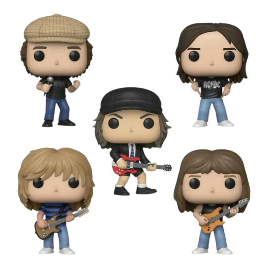 Funko Pop Album Brian Johnson / Phil Rudd / Angus Young / Cliff Williams / Malcom Young 17 Ac/Dc